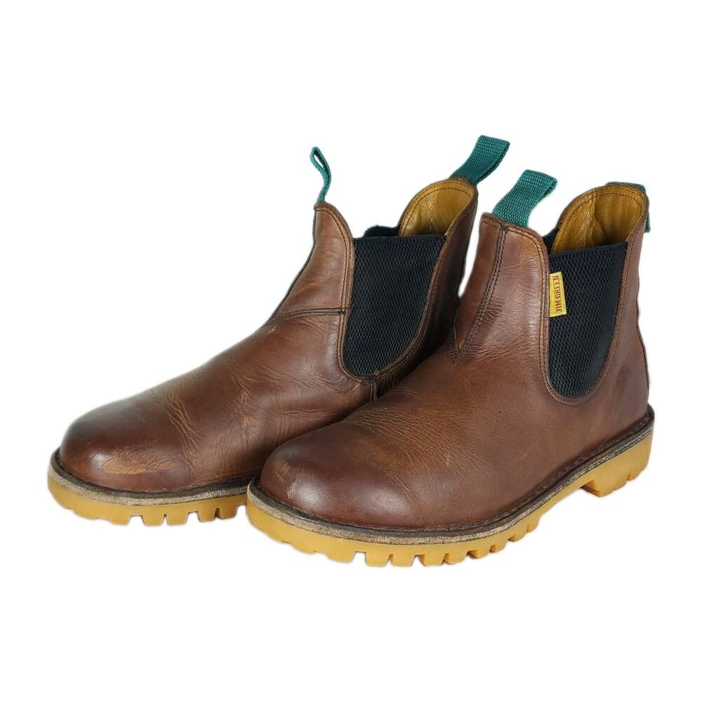 Jim Green Men's Stockman US11 Brown Leather Bradbury Soles Ankle Chelsea Boots